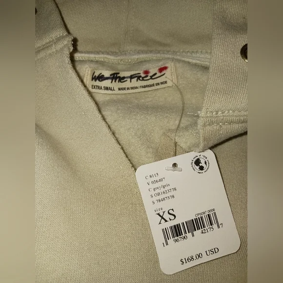 Free People Washed It's A Vibe Hoodie X-SMALL Sweatshirt Tie Dye - Picture 8 of 10